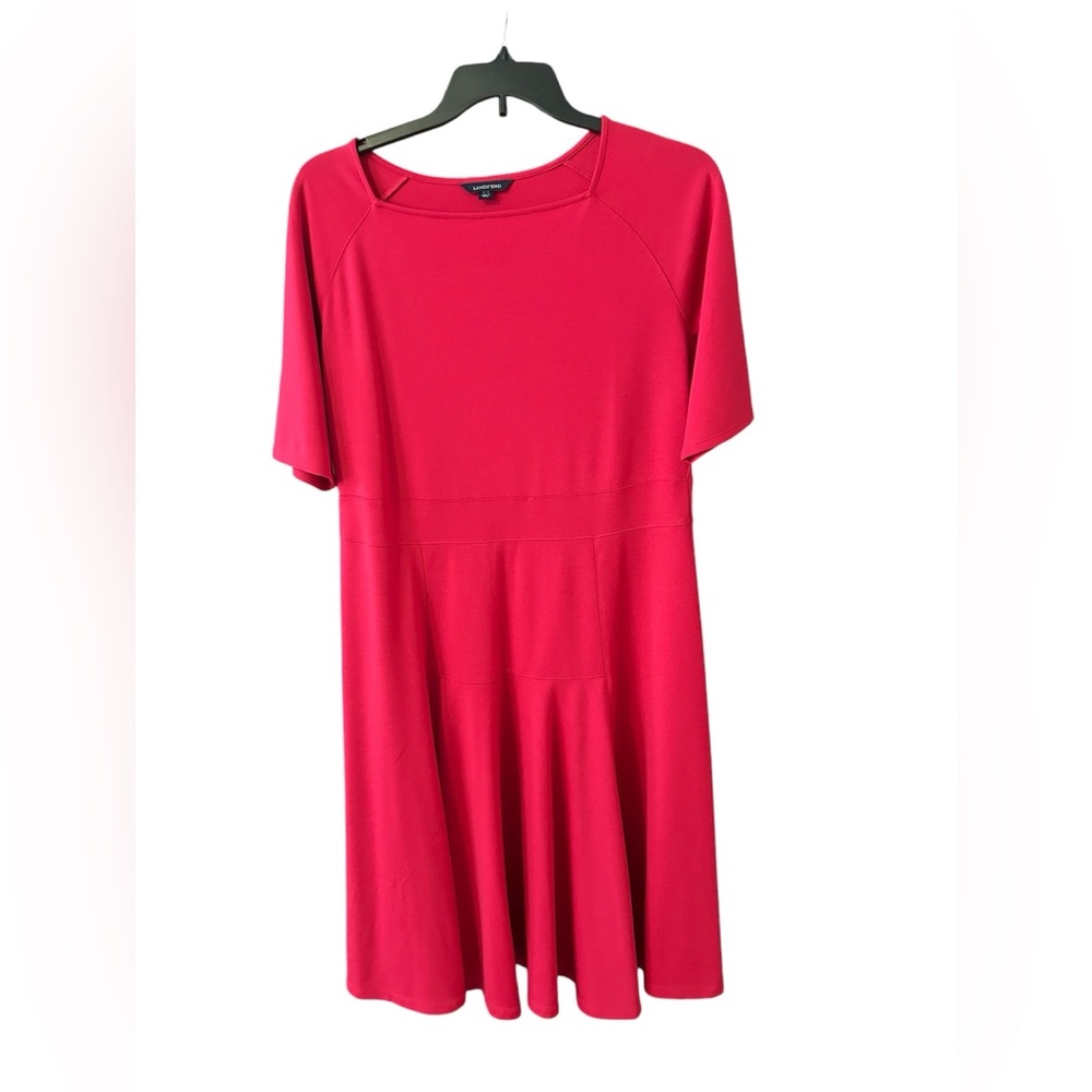 NWOT Land’s End pretty in pink dress, 14/16, 29” skirt, empire waist